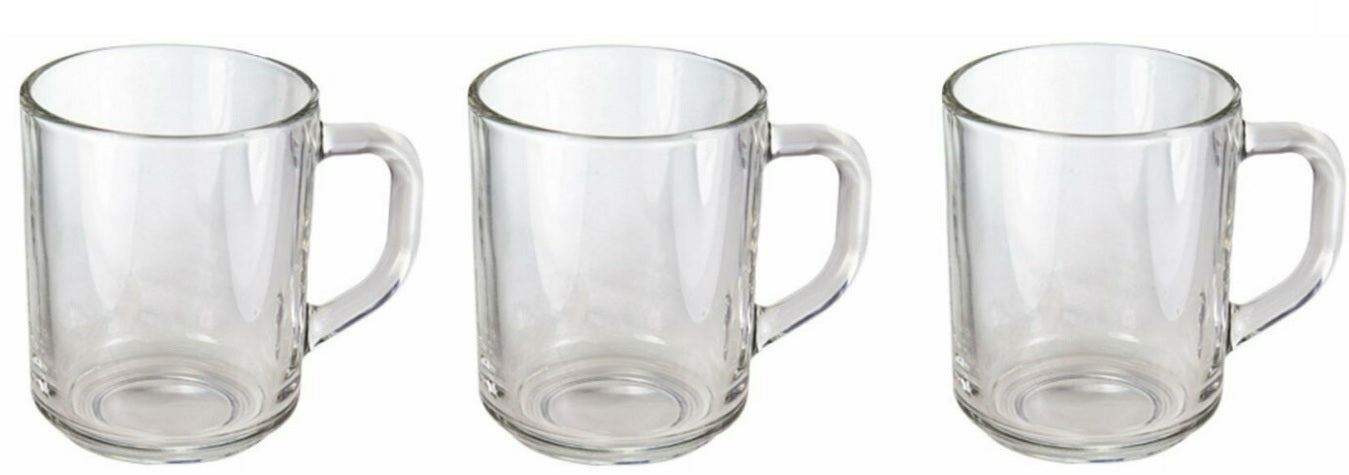 TOYO NASIC FIESTA CLEAR MUG 245ML 3/PK. GPK024 TM-031 \\\KD16124
