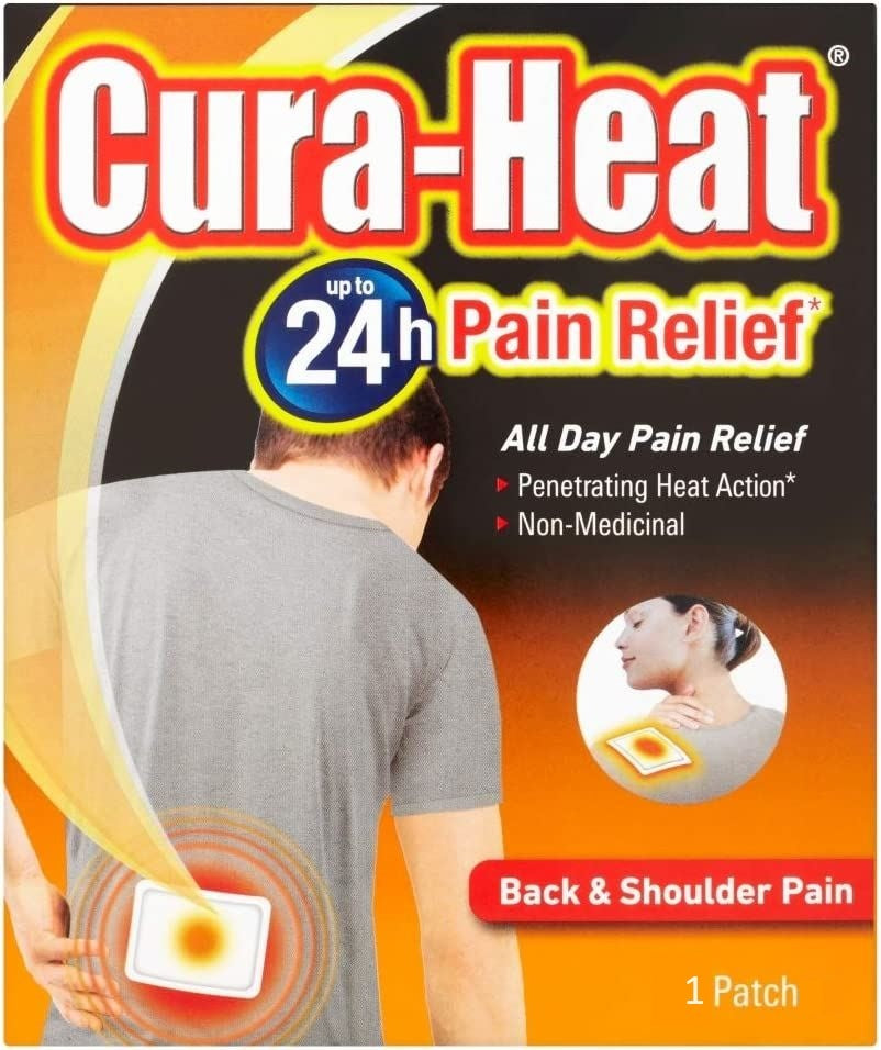 CURA HEAT BACK & SHOULDER PAIN RELIEF HEAT PATCH. 8372724 \\\KD16194