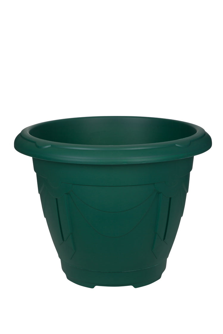 VENETIAN ROUND PLANTER FOREST GREEN 33CM. G020161 \\\KD16213