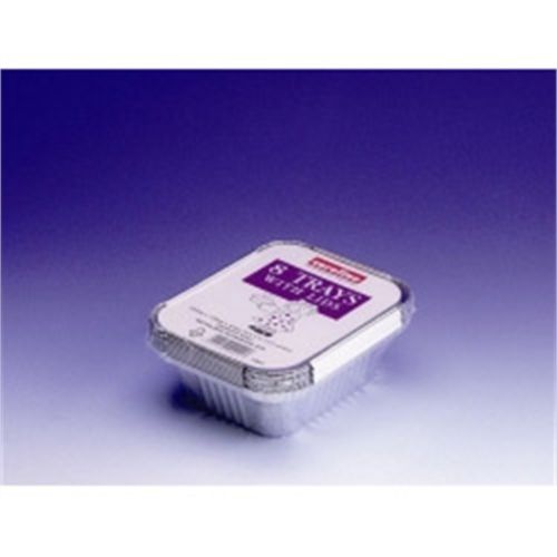 CAROLINE FOIL TRAY WITH LIDS 103X129X41MM 16OZ 10/PK. CV1001 \\\KD16267