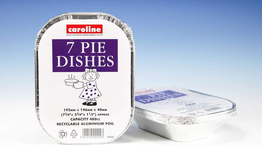 CAROLINE RECTANGLE FOIL PIE DISH 16OZ PACK OF 7. 1034 \\\KD16277