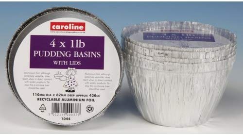 CAROLINE 1 LB PUDDING BASINS WITH LID PACK OF 4. 1044 \\\KD16279