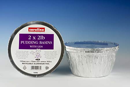 CAROLINE 2 LB PUDDING BASINS WITH LID PACK OF 2. 1046 \\\KD16280