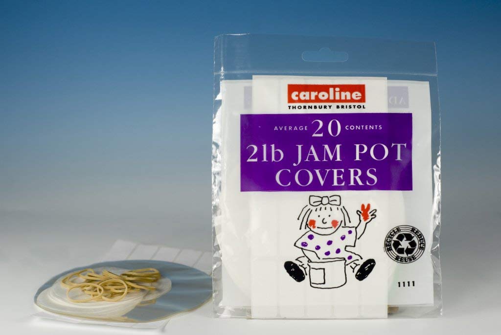 CAROLINE JAM POT COVERS 2LB PACKS OF 20. 1111 \\\KD16291