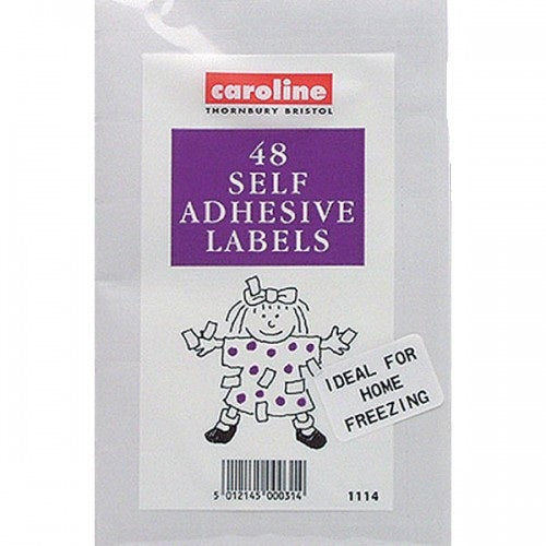 CAROLINE SELF ADHESIVE LABELS 5CM X 2.5CM PACK OF 48. C1114 \\\KD16292