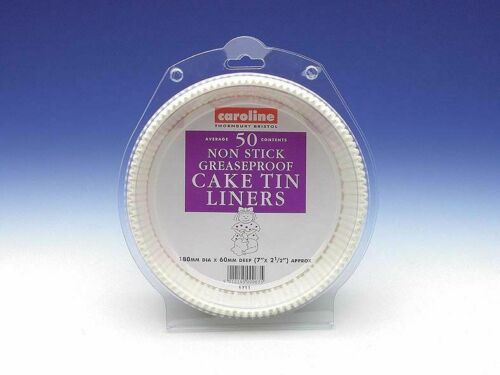 CAROLINE ROUND CAKE TIN LINERS 7 INCH PACK OF 50. 1717 \\\KD16307