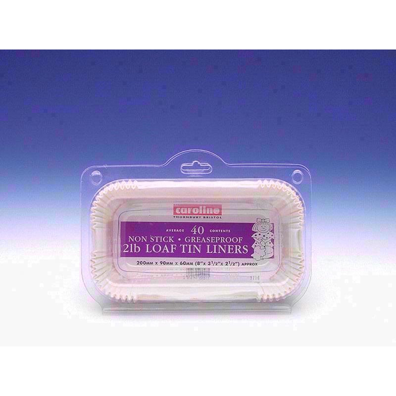 CAROLINE PACKAGING LOAF TIN LINERS 2 LB PACK OF 40. 1715 \\\KD16308