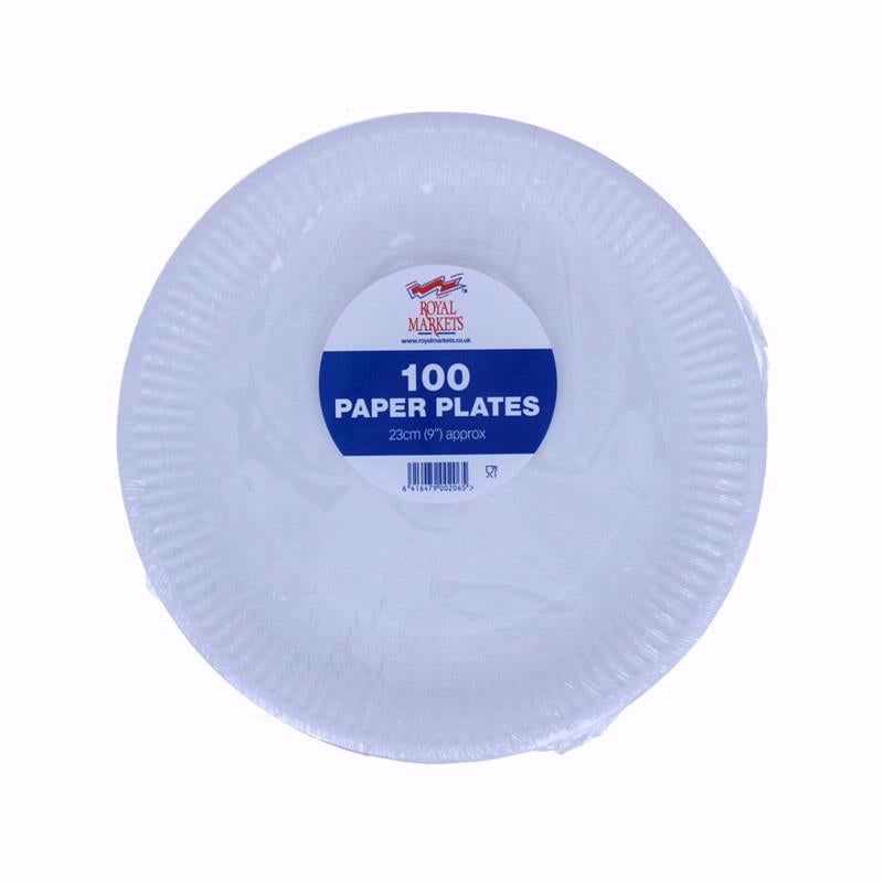 'ROYAL MARKET WHITE PAPER PLATES 9 INCH PACK OF 100'S'||'. '||'PP9100' \\\KD16393