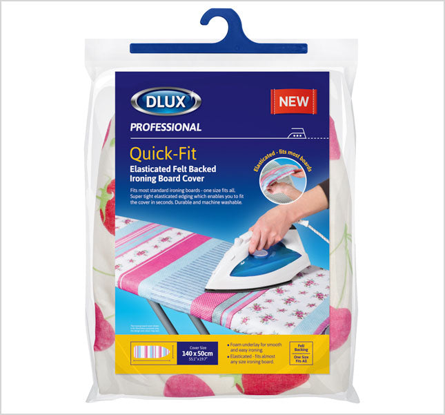 DLUX IRONING BOARD COVER - PATTERNED QUICK FIT 140 X 50CM. Z68200 \\\KD16424