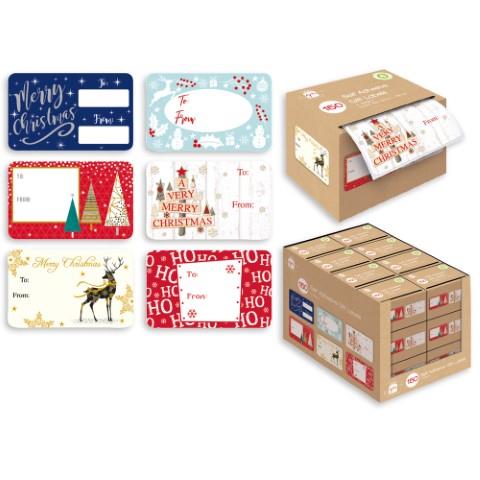 150 SELF ADHESIVE GIFT LABELS CHRISTMAS COTEMPERORY. GT213 \\\KD16573