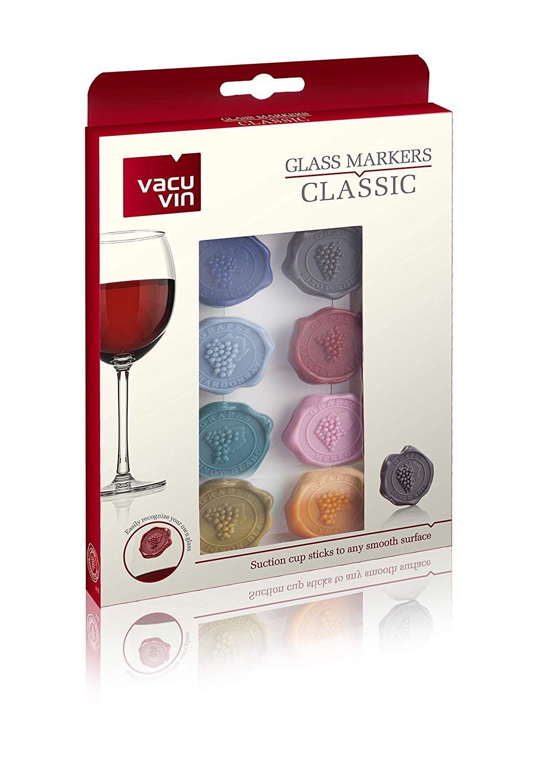 VACU VIN PARTY CLASSIC GLASS MARKERS 8/PK. 1886461 \\\KD16632