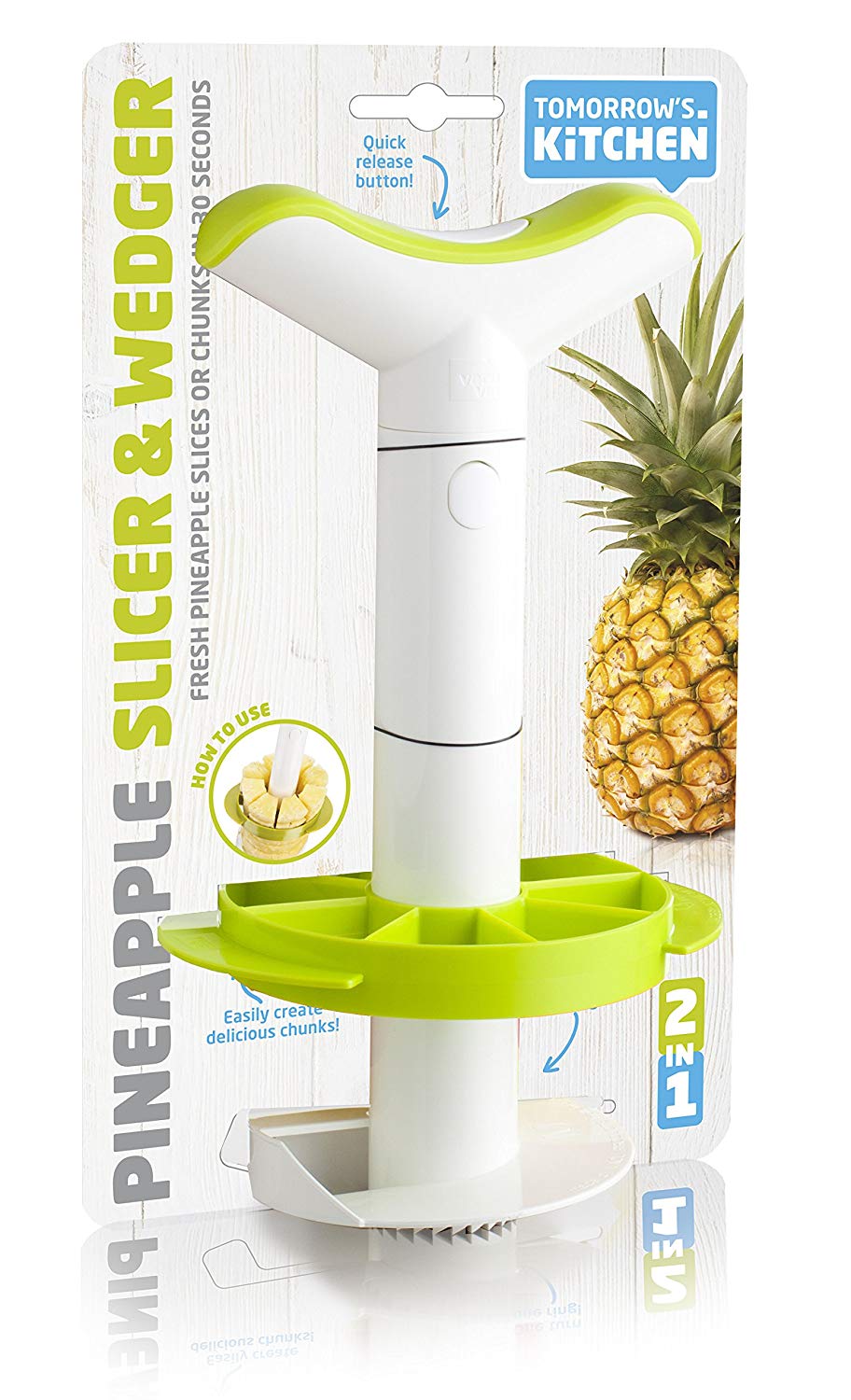 TOMORROWS KITCHEN 2 IN 1 PINEAPPLE SLICER & WEDGER. 4862260 48622 \\\KD16646