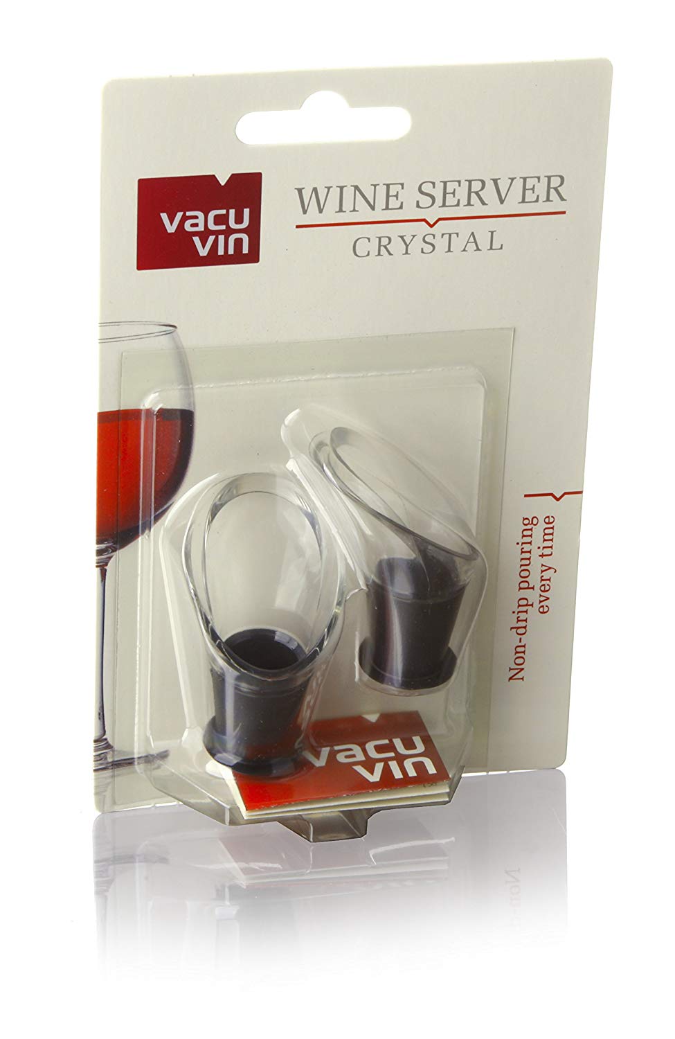 VACU VIN WINE SERVER CRYSTAL BLACK 2/PK. 18540612 18540 \\\KD16647