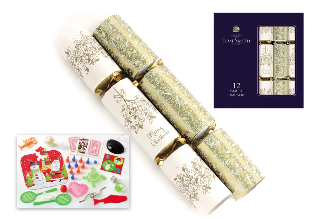 TOM SMITH CHRISTMAS SCRIPT FAMILY CRACKERS 12/PK. XAJTS1403 \\\KD16659