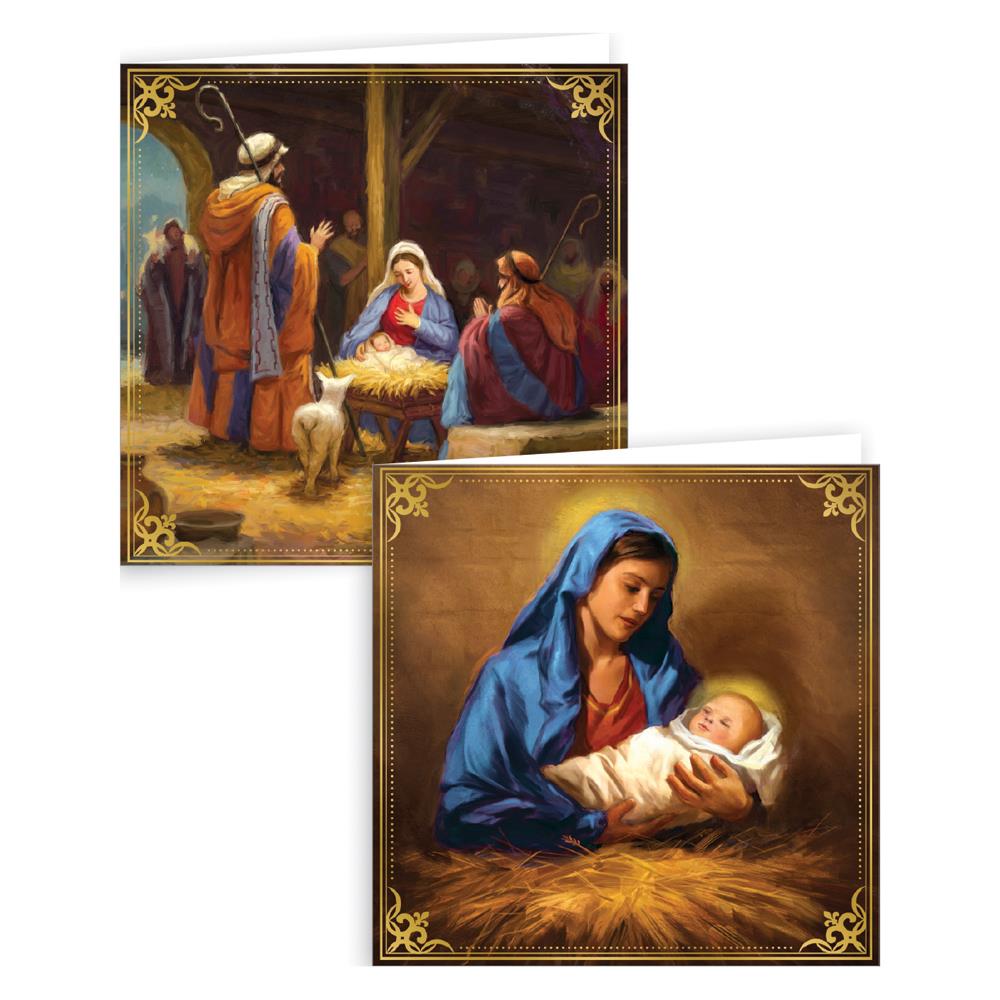 GIFTMAKER REILIGOUS CHRISTMAS GREETINGS CARDS 12/PK. GC815 \\\KD16670
