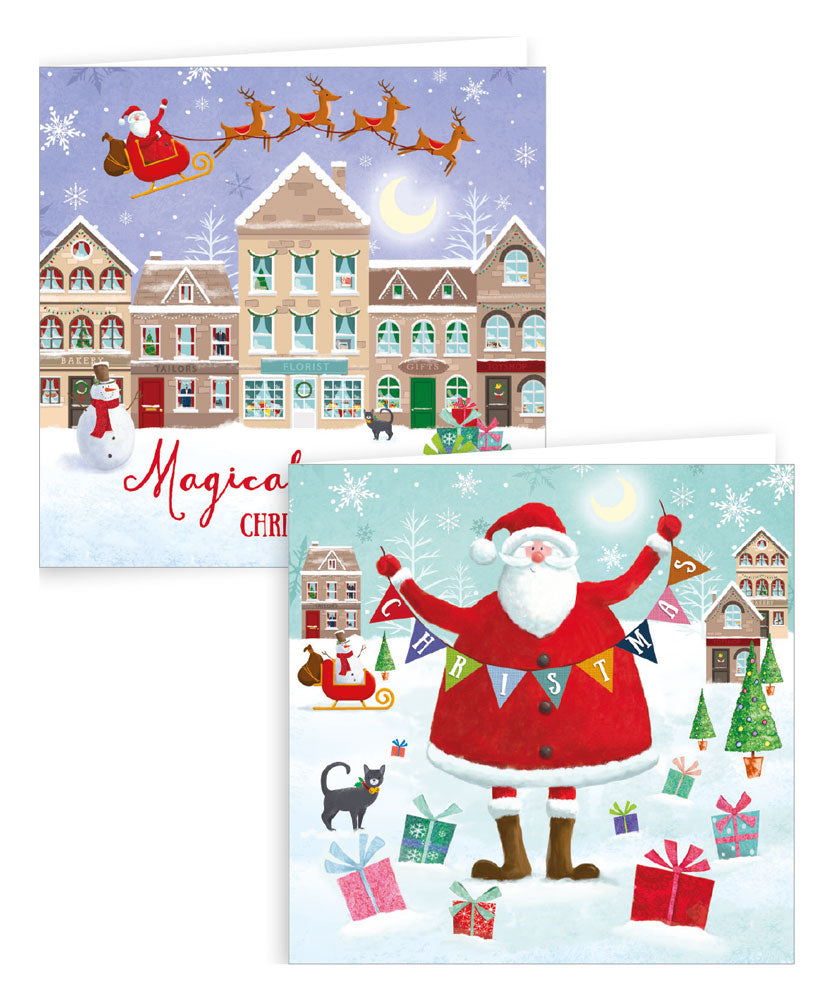 GIFTMAKER MAGICAL CHRISTMAS GREETINGS CARDS 10/PK. XAHGC811 \\\KD16672