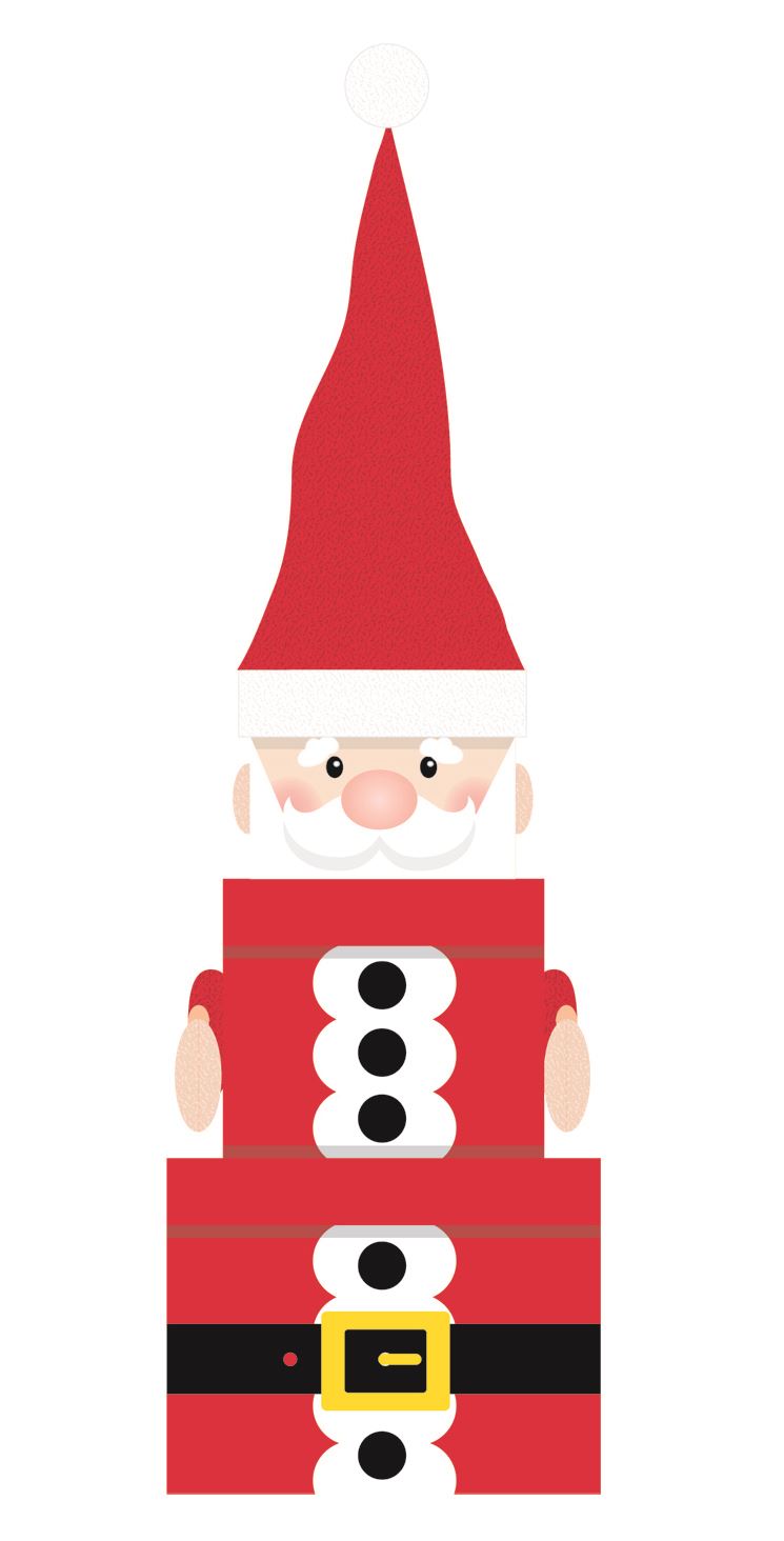 CHRISTMAS PARTY SANTA GIFT BOX 3/SET. EWX23472BX \\\KD16687