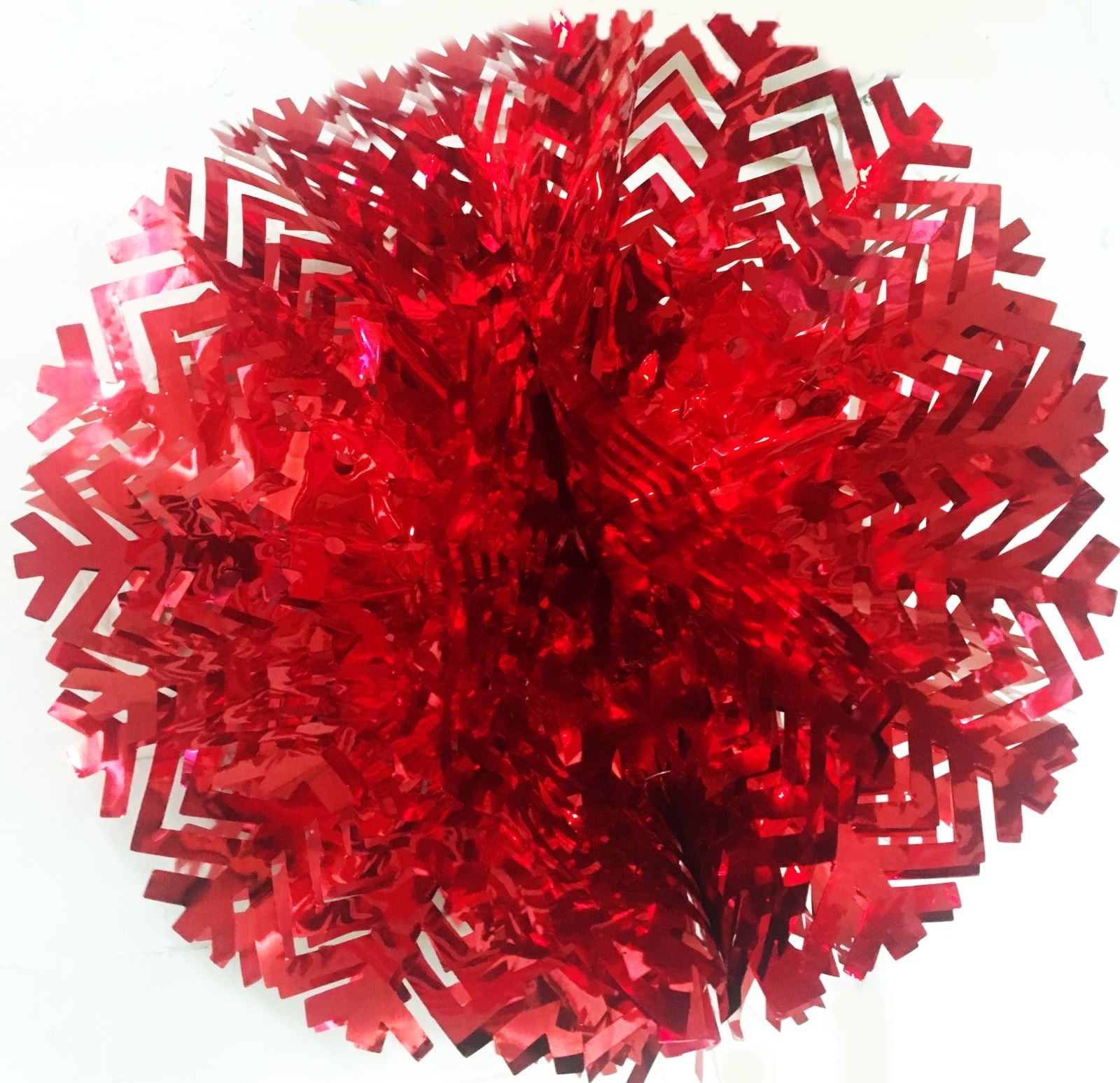 32CM CHRISTMAS FOIL HANGING BALL RED. HBA021R \\\KD16727