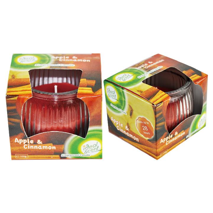IDEAL SCENT APPLE & CINNAMON FRAGRANCED CANDLE. AA017 \\\KD16730