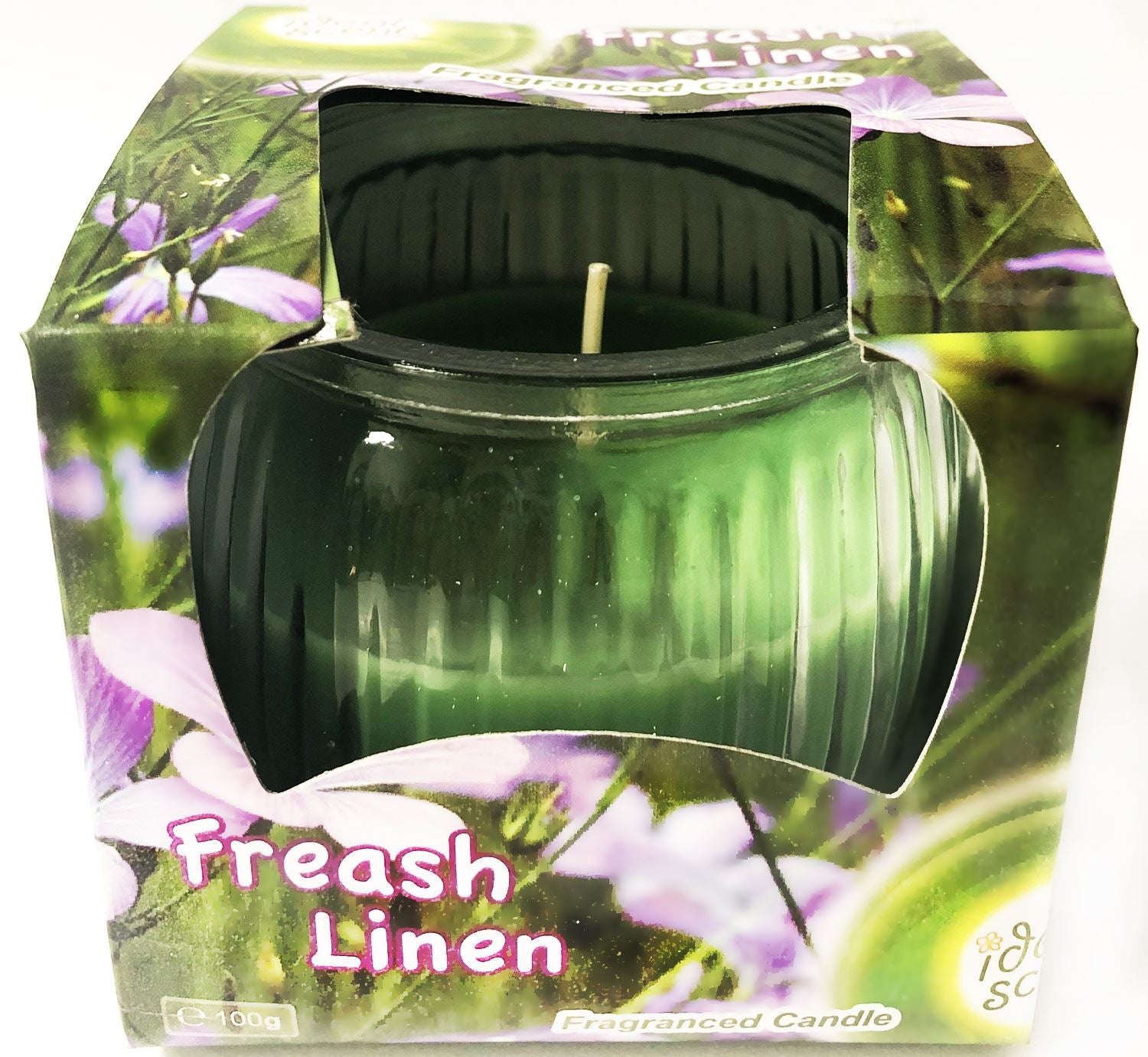 IDEAL SCENT FRESH LINEN FRAGRANCED CANDLE. AA015 \\\KD16731