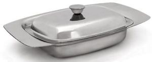 PRIMA STAINLESS STEEL BUTTER DISH WITH LID. 17181C \\\KD16747