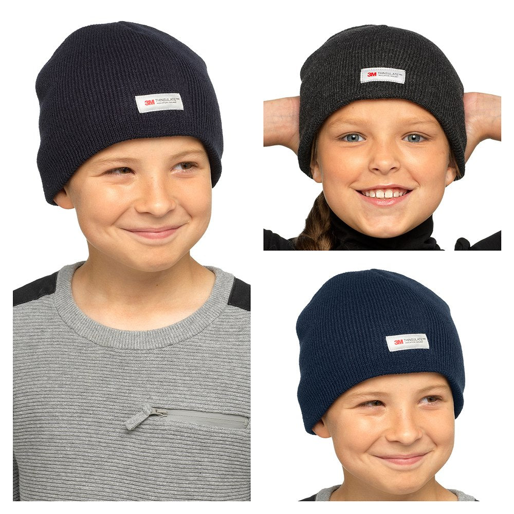 HEATGUARD KIDS THINSULATE BEANIE HAT 12/PK (WITHOUT TURNUP). GL023 \\\KD16749