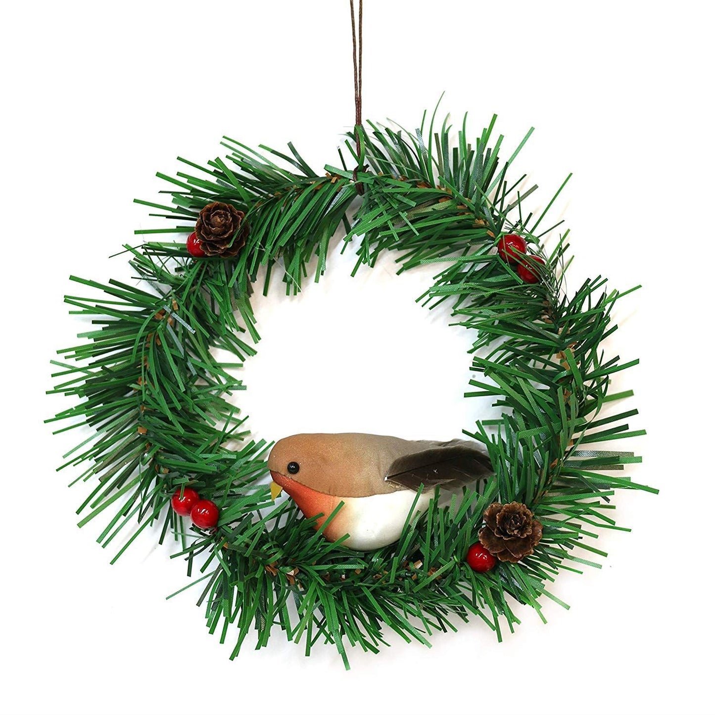 ROBIN PINE WREATH 15CM. DP55477 \\\KD16770