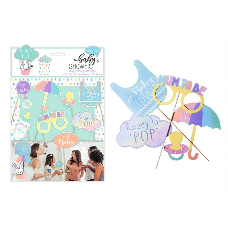 FIRST STEPS BABY SHOWER PHOTO PROPS 8/PK. FS810 \\\KD16804