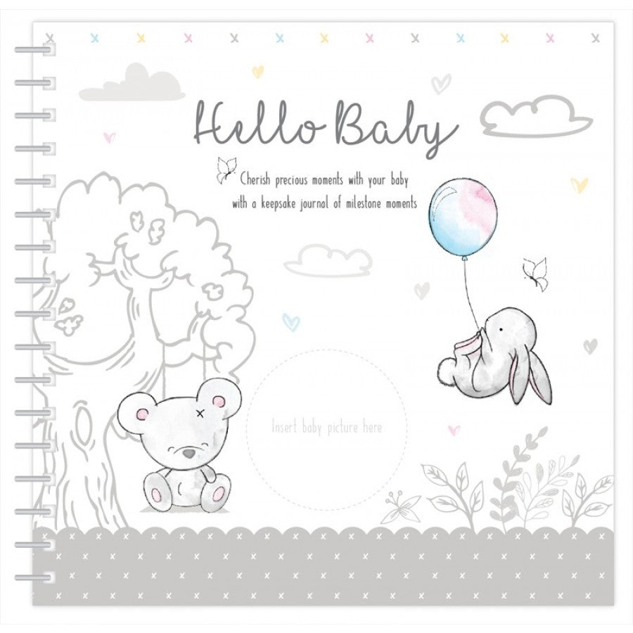 HUGS & KISSES BABY RECORD BOOK 22.5 X 22.5CM. FS605 \\\KD16810