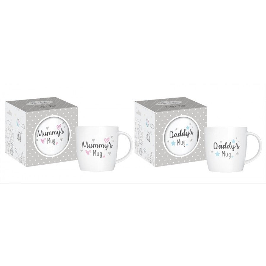 HUGS & KISSES NEW BABY BONE CHINA GIFT MUG 12 OZ. FS606 \\\KD16811
