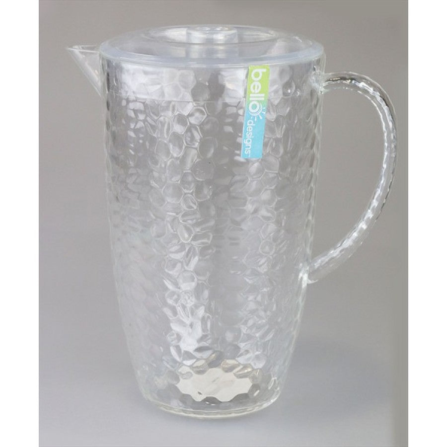 BELLO CLEAR DIMPLE PLASTIC PITCHER 2L WITH LID. AM3203 \\\KD16829