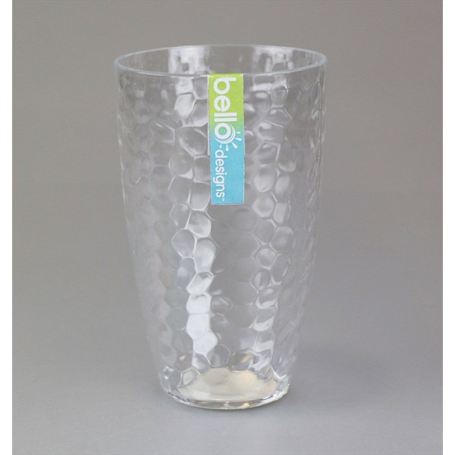 BELLO TALL CLEAR DIMPLE PLASTIC TUMBLER. AM3201 \\\KD16831
