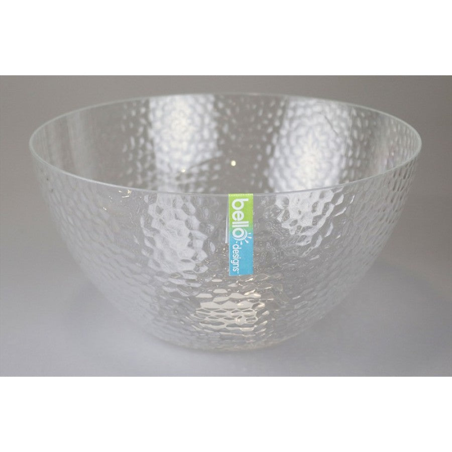 BELLO CLEAR DIMPLE PLASTIC SALAD SERVING BOWL 25.5CM. AM3204 \\\KD16833