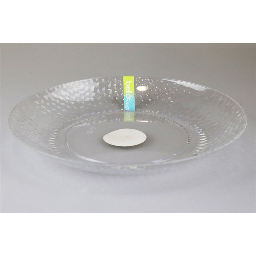 BELLO LARGE CLEAR DIMPLE PLASTIC PLATE 27CM. AM3206 \\\KD16835