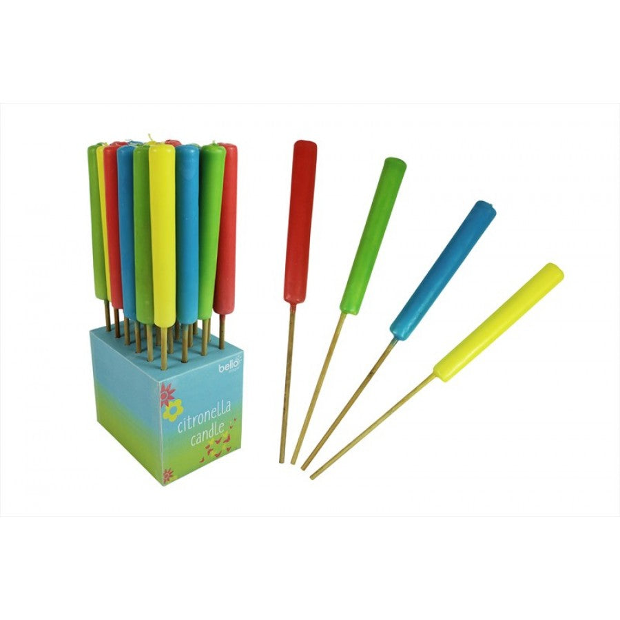 BELLO CITRONELLA CANDLE ON STICK 37CM (CANDLE SIZE 18CM). AM2154 \\\KD16841