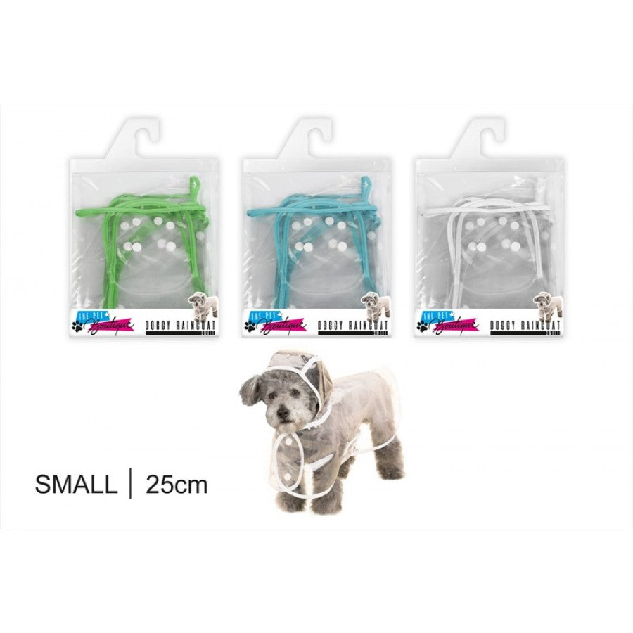 WORLD OF PETS TRANSPARENT RAINCOAT FOR DOGS SMALL 25CM. WP906 \\\KD16845