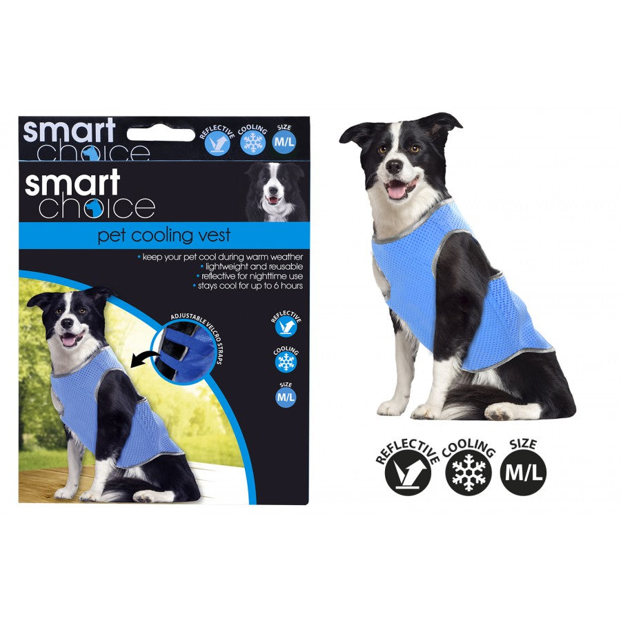 SMART CHOICE REFLECTIVE PET COOLING VEST M / L. SC637 \\\KD16850