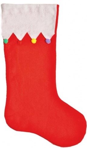 STOCKING WITH POM POMS. SPHP \\\KD16856
