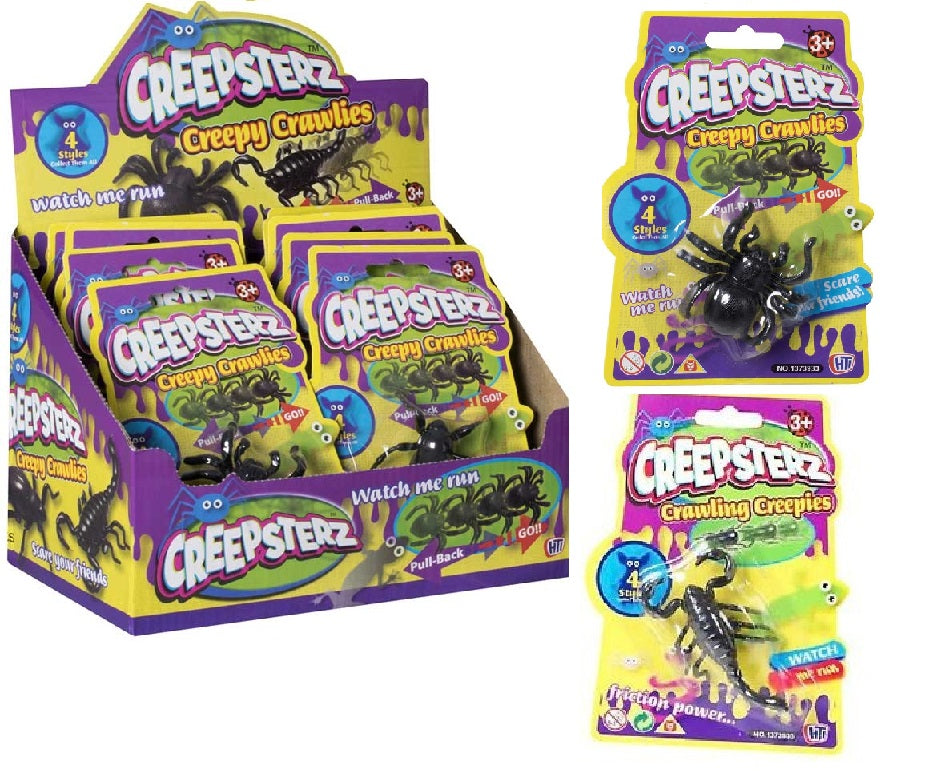 4 STYLES CREEPSTERZ CREEPY CRAWLIES SCARE YOUR FRIENDS. 1373933 \\\KD16888