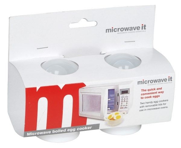 MICROWAVE IT MICROWAVE BOILED EGG COOKER PACK OF 2. PP347 \\\KD16899