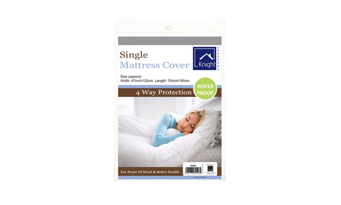 KNIGHT SINGLE MATTRESS COVER 120X190CM 4 WAY PROTECTION. F805064 \\\KD16937