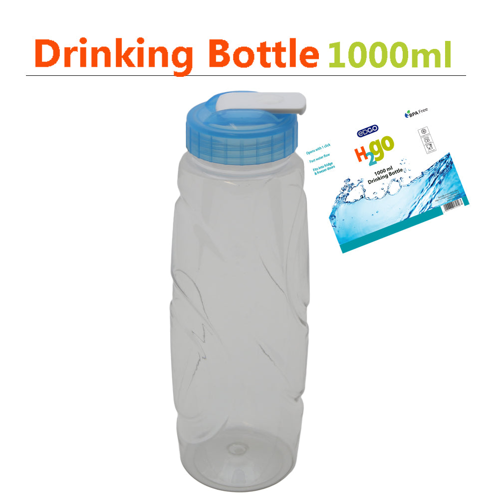 EDGO H2GO DRINKING  WATER BOTTLE 1000ML. F917170 \\\KD17036
