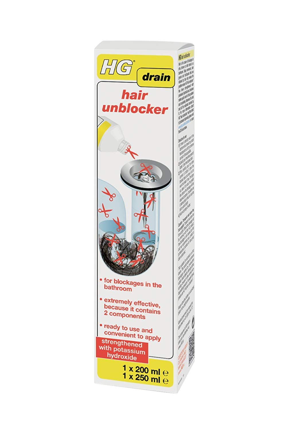 HG DRAIN HAIR UNBLOCKER 2 COMPONET 200ML AND 250ML. 667045106 \\\KD17053