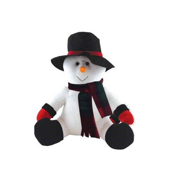 CHRISTMAS SNOWMAN SOFT TOY 10". EWX21744 \\\KD17054
