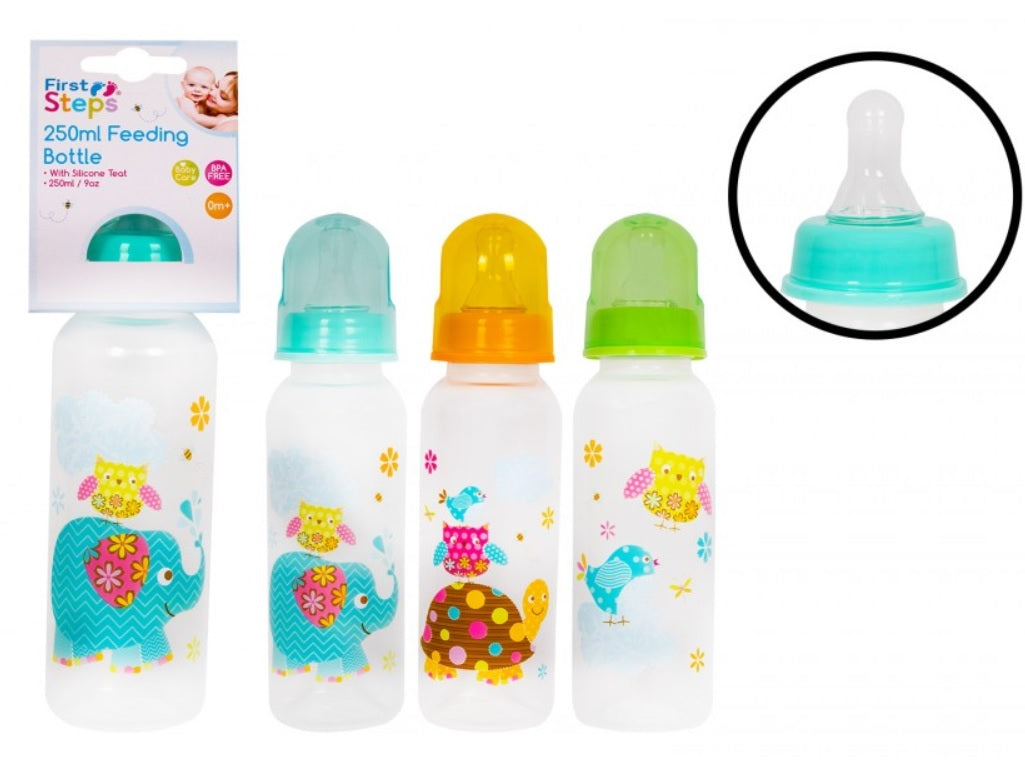 FIRST STEP BABYS FRIENDS BABY FEEDING BOTTLE 250ML. FS255 \\\KD17163