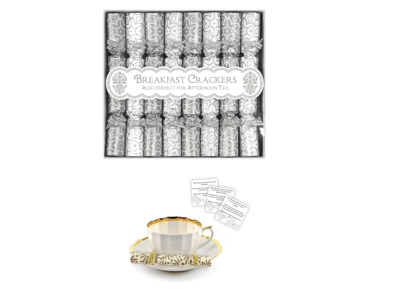 SILVER MINI BREAKFAST SAUCER CRACKERS 8/PK. XM4661S \\\KD17186