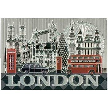 LONDON PHOTOGRAPHIC MONTAGE FOIL STAMPED MAGNET. EL69327 \\\KD17192