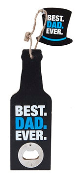 BEST DAD EVER WOODEN BOTTLE OPENER. PI735016 \\\KD17209
