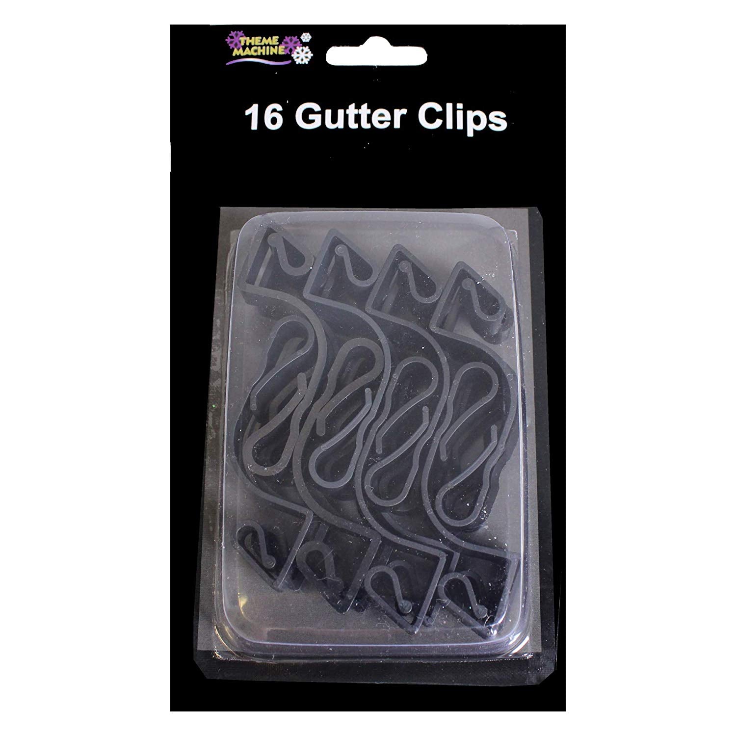 BLACK GUTTER HOOK CLIPS 16/PK. FF-05-16BLK \\\KD17268