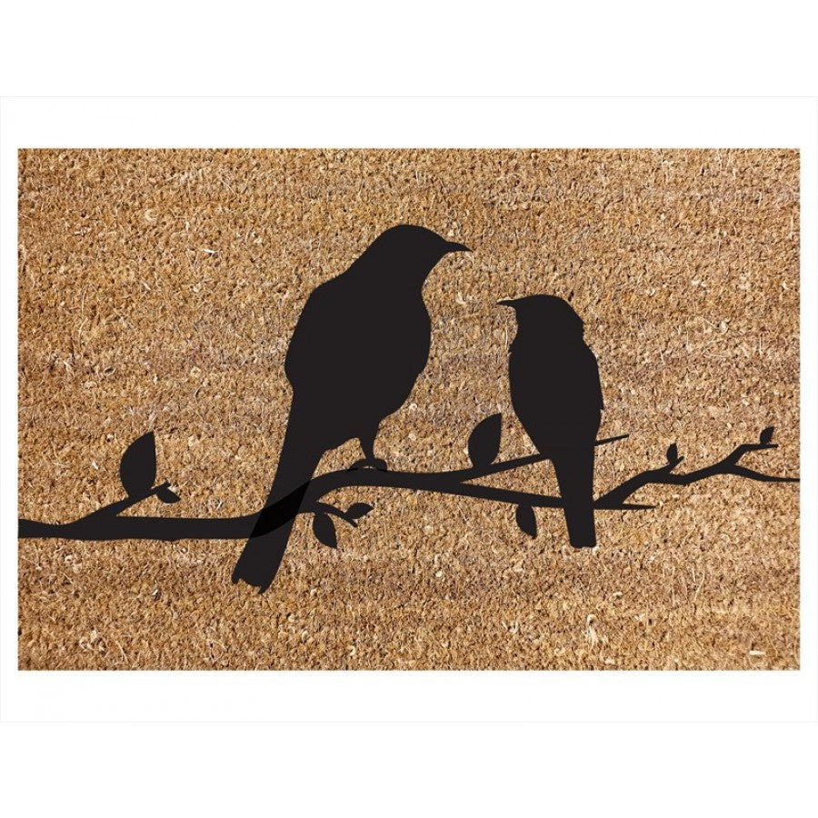 BIRDS ON A BRANCH DESIGN COIR DOOR MAT 40CM X 60CM. AM7938 \\\KD17280
